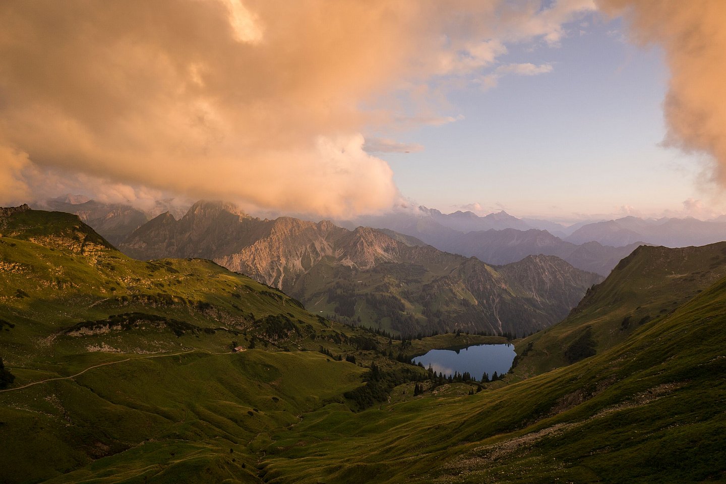 Wanderer am Zeigersattel