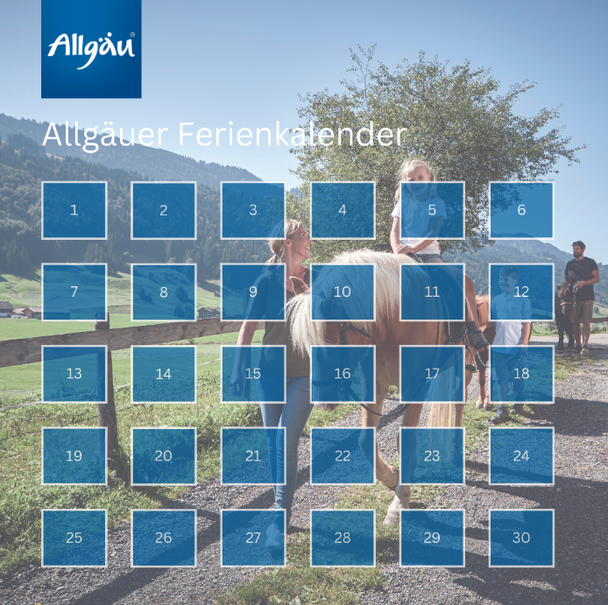 Beispiel Allgäuer Ferienkalender