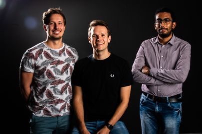 Das Clypp-Team (von links): Edwin Sauer, Maximilian Zeyda, Hitansh Singla