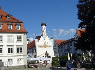 Filmlocation Rathausplatz Kempten, Blick auf Rathaus