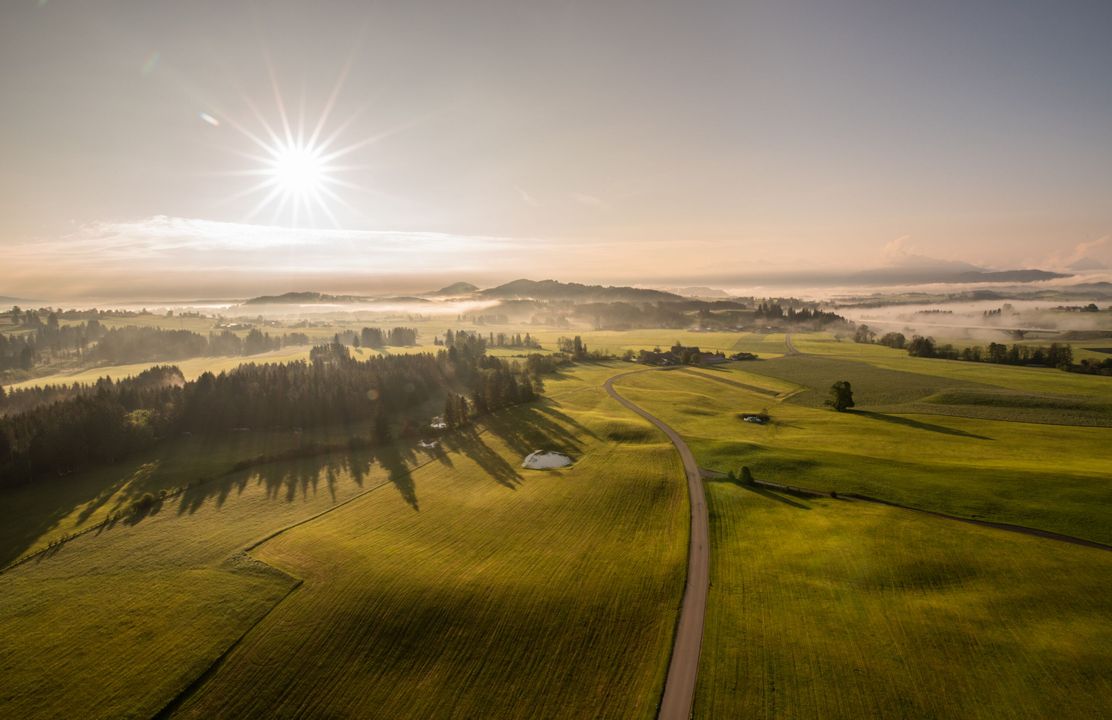 Ballonfahrt über dem Ostallgäu Rückholz