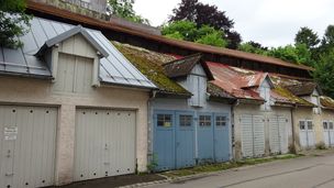 Filmlocation Memmingen, Garagen bei roter Kaserne